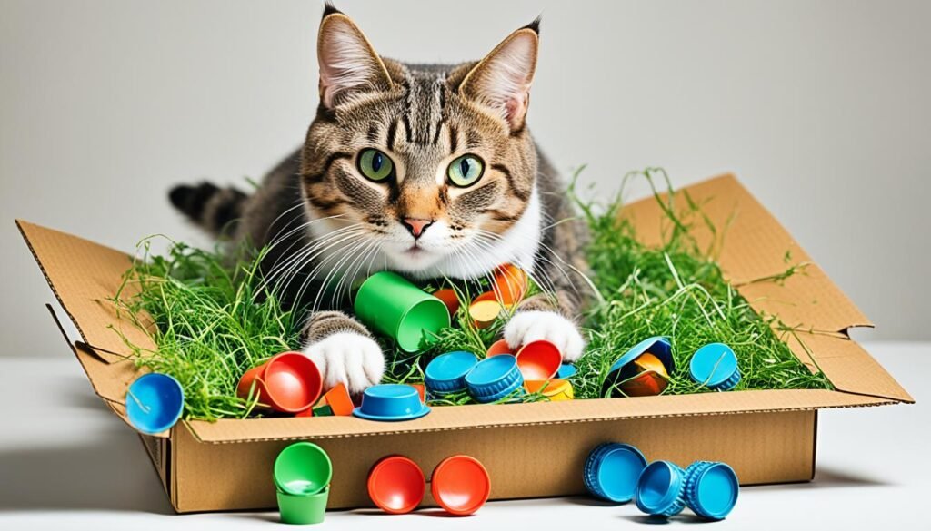 como fazer brinquedos interativos para gatos